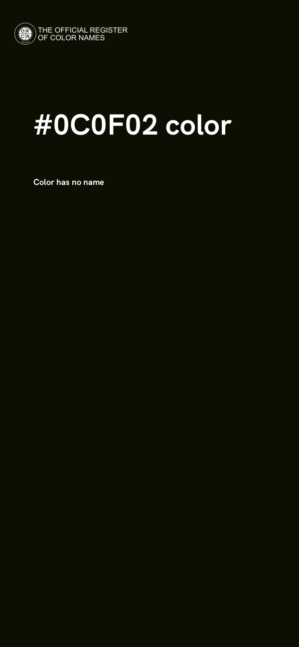 #0C0F02 color image