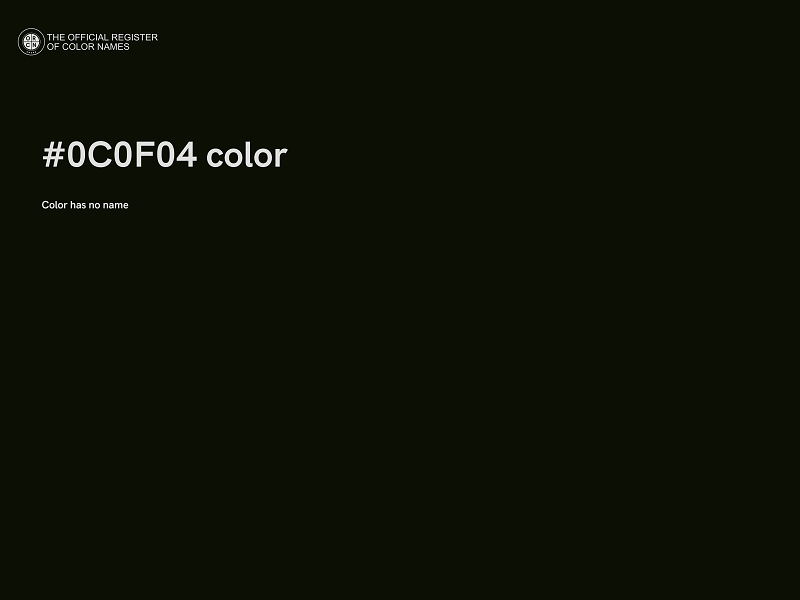 #0C0F04 color image