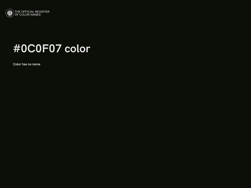 #0C0F07 color image