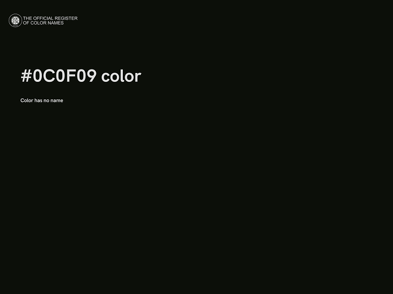 #0C0F09 color image