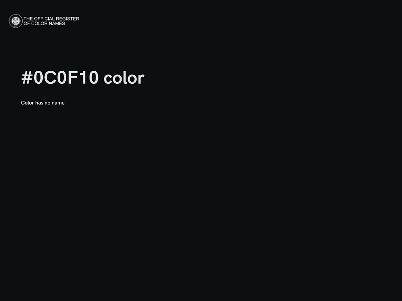 #0C0F10 color image