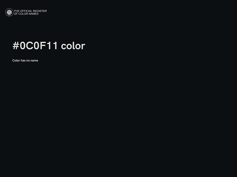 #0C0F11 color image