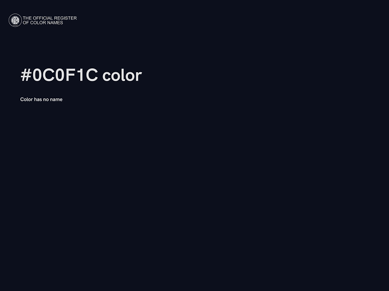 #0C0F1C color image