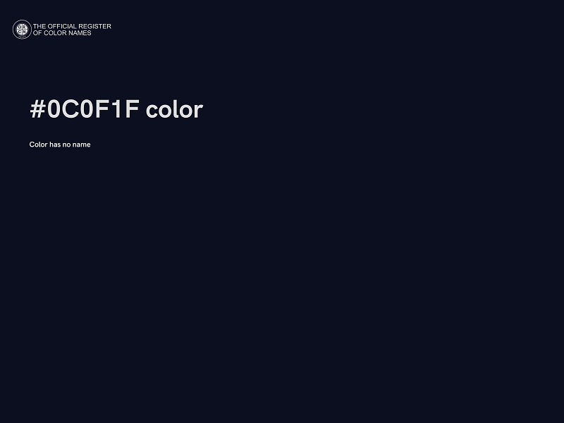 #0C0F1F color image