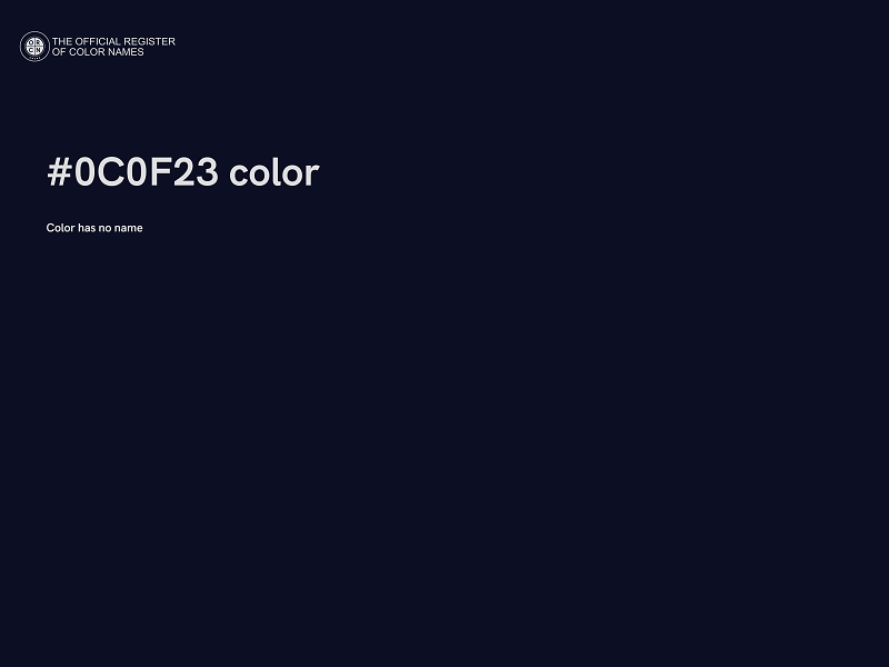 #0C0F23 color image