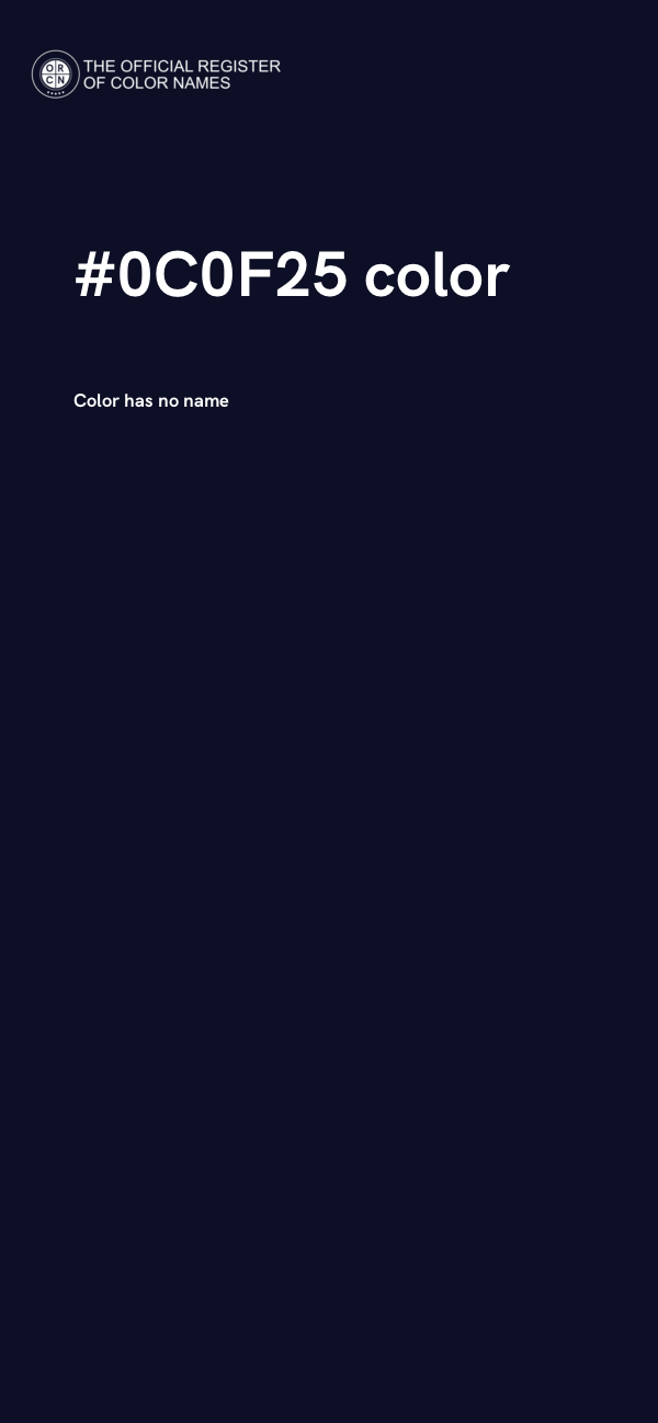 #0C0F25 color image