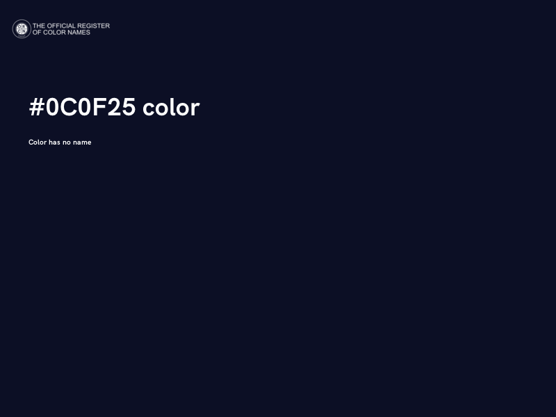 #0C0F25 color image