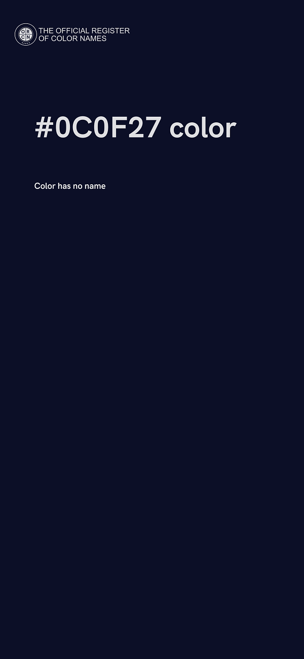#0C0F27 color image