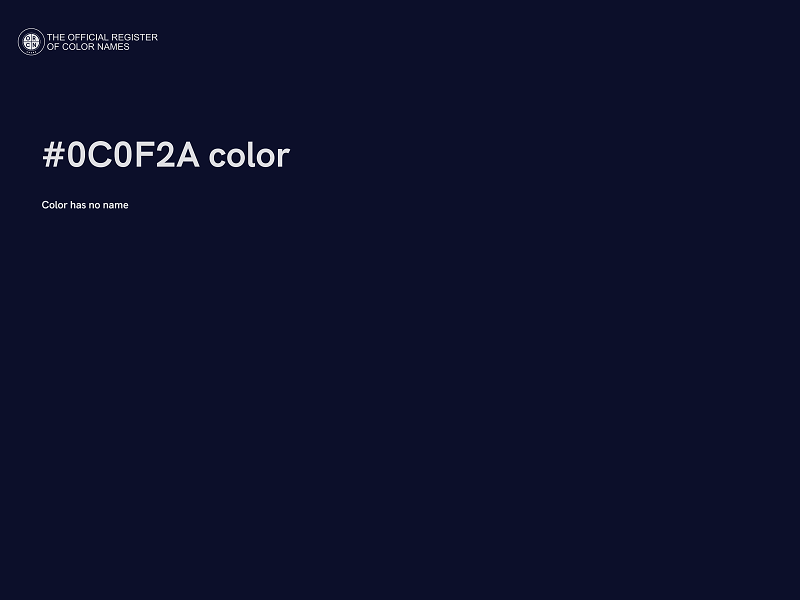 #0C0F2A color image