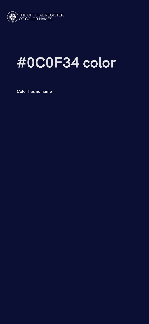 #0C0F34 color image