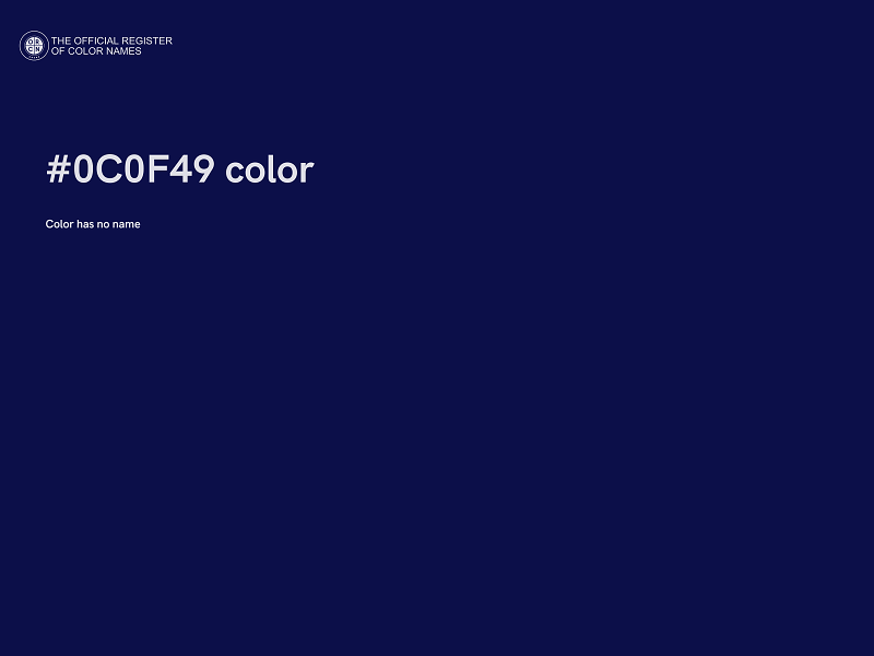 #0C0F49 color image