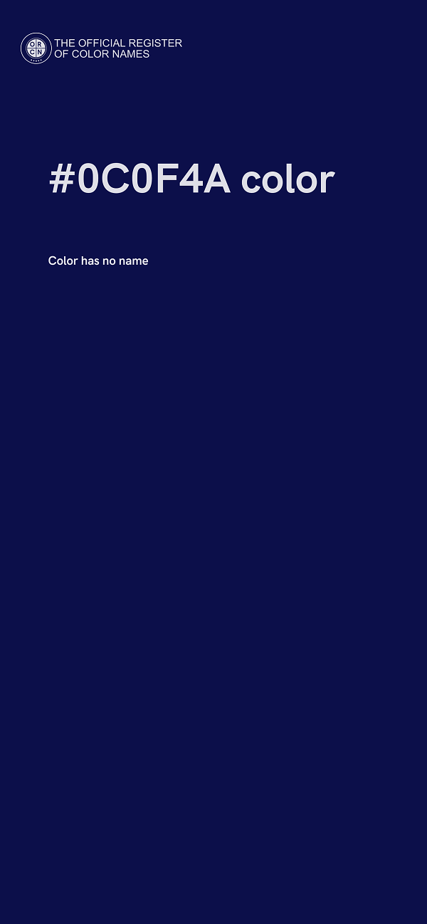 #0C0F4A color image