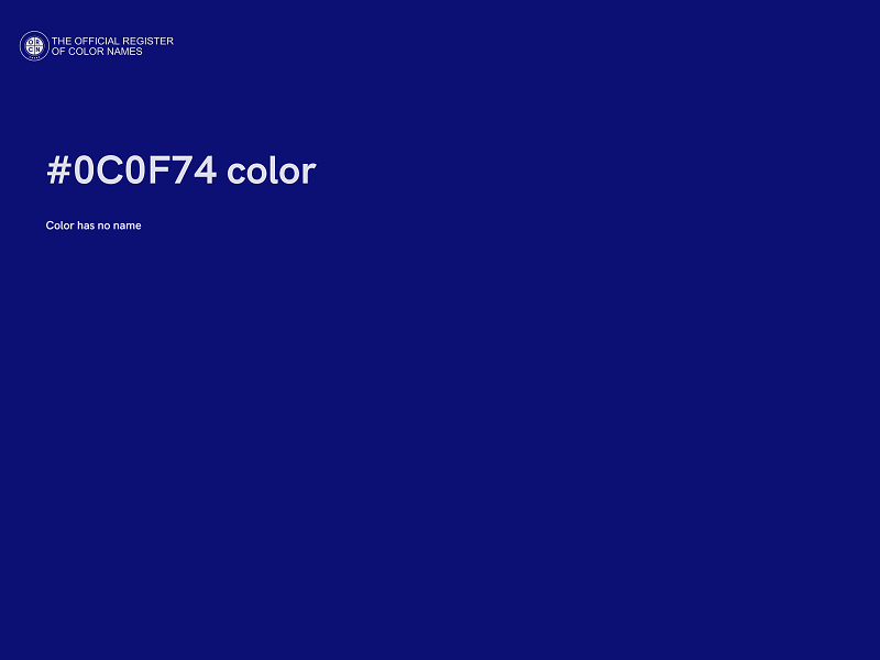 #0C0F74 color image