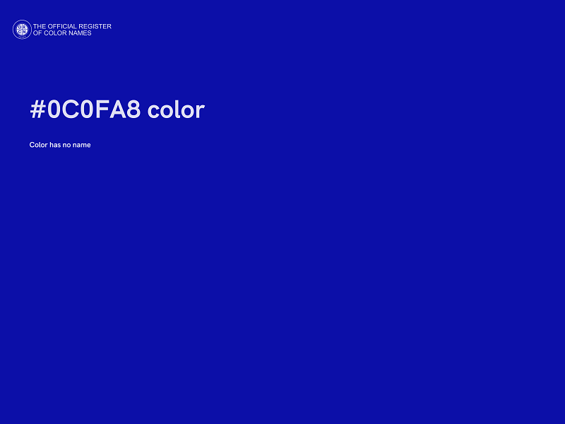 #0C0FA8 color image