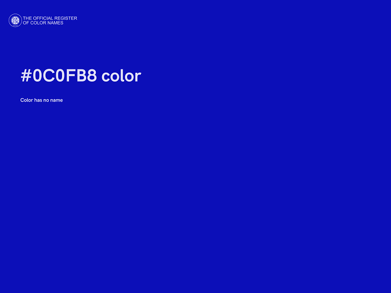 #0C0FB8 color image