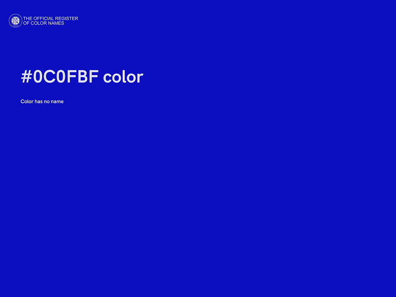 #0C0FBF color image