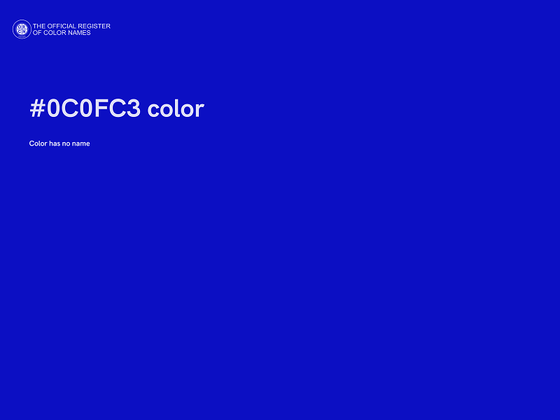 #0C0FC3 color image