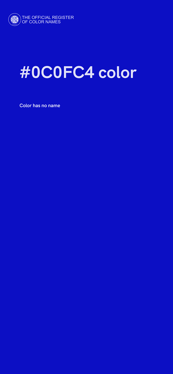 #0C0FC4 color image