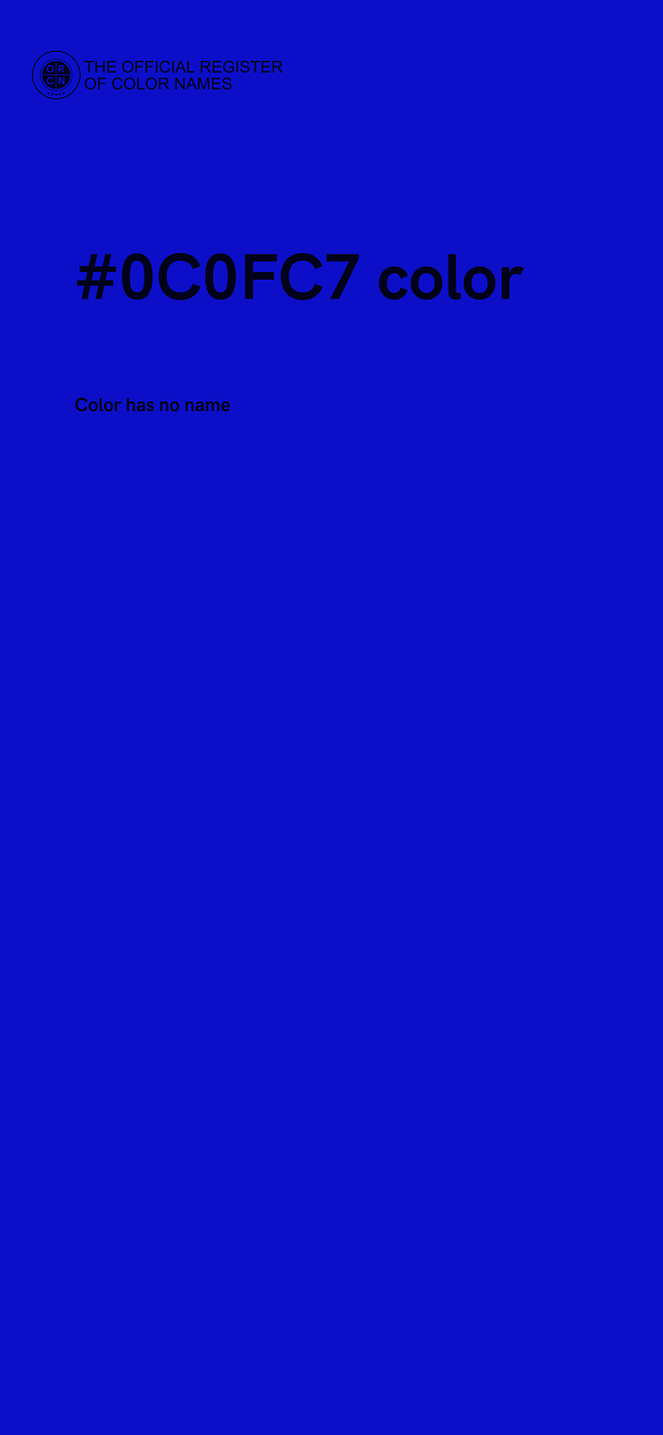 #0C0FC7 color image