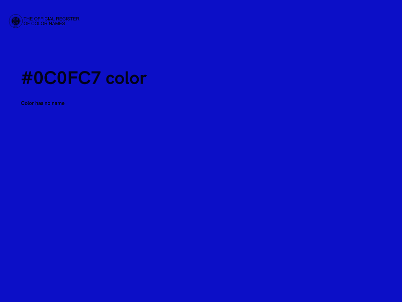 #0C0FC7 color image