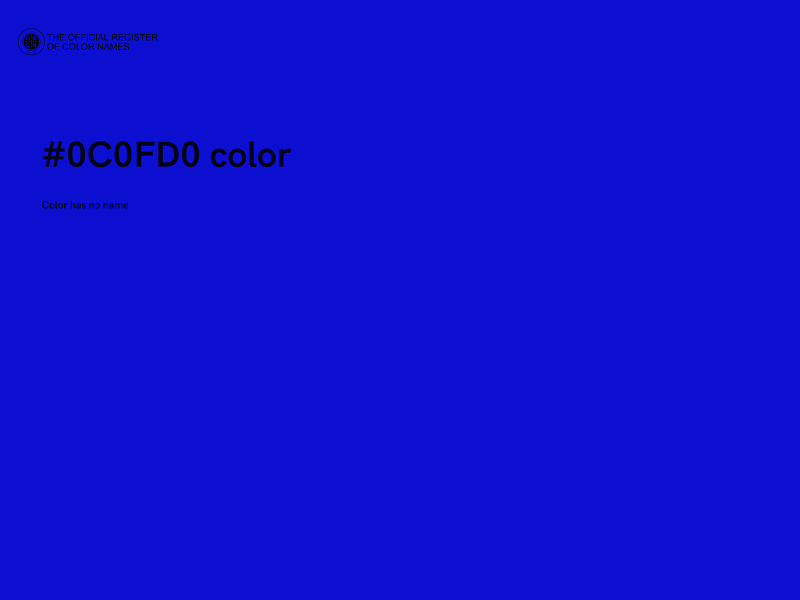 #0C0FD0 color image