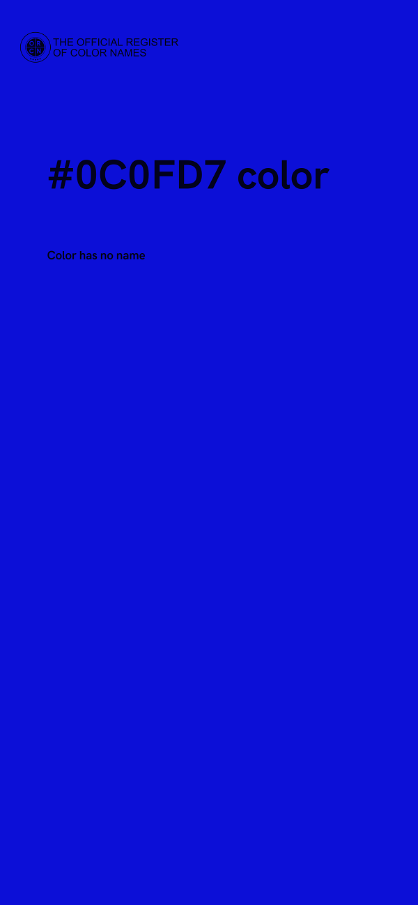 #0C0FD7 color image