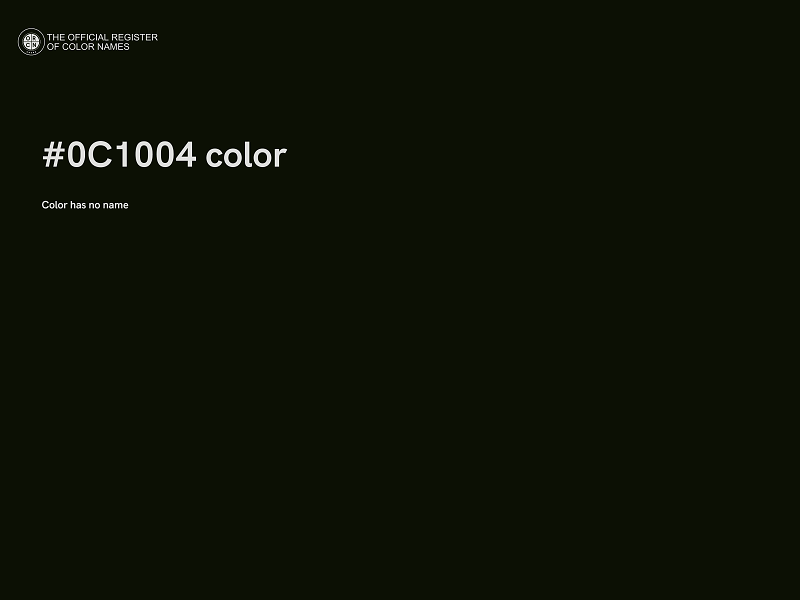 #0C1004 color image