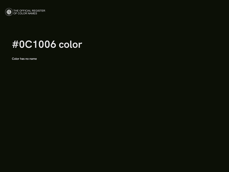 #0C1006 color image