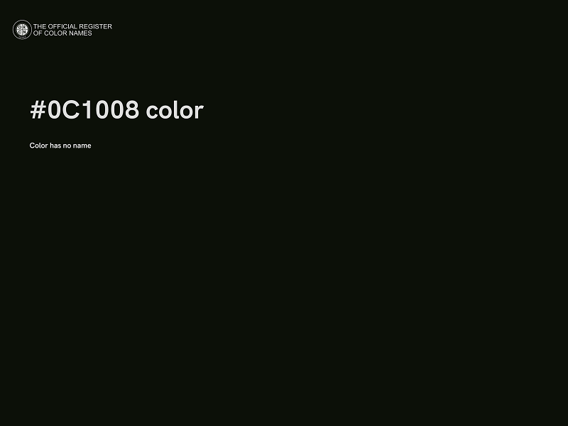 #0C1008 color image