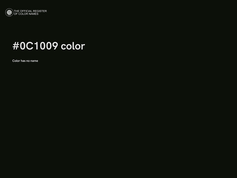 #0C1009 color image