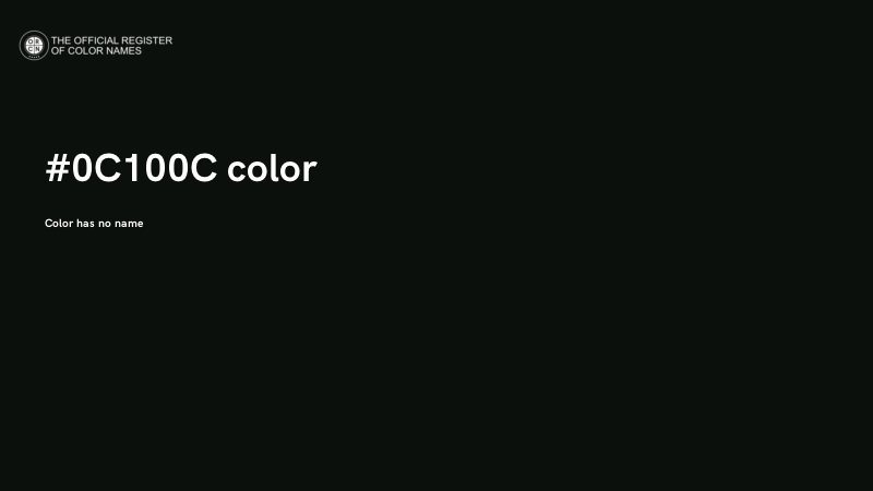 #0C100C color image