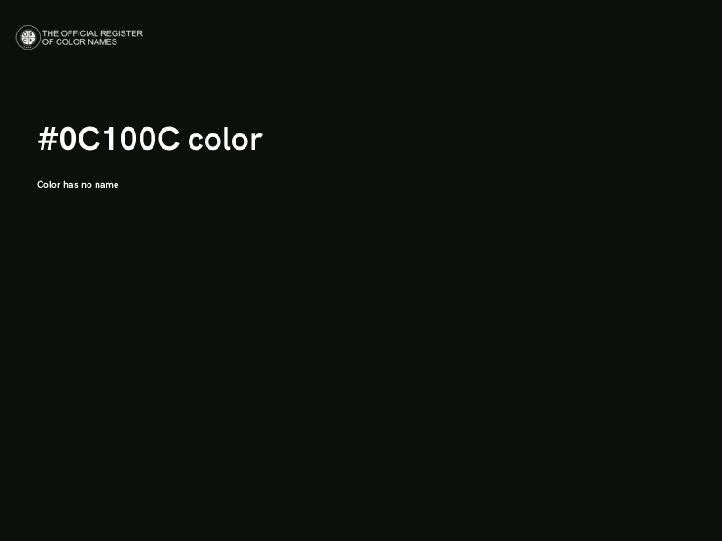 #0C100C color image