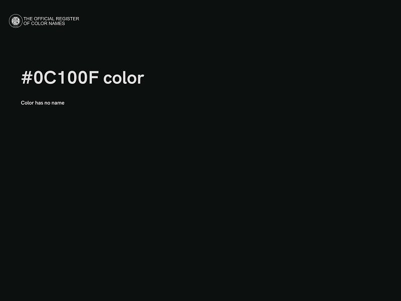 #0C100F color image