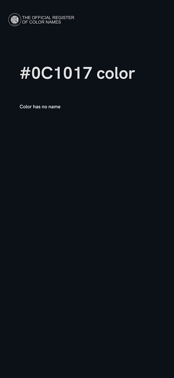 #0C1017 color image