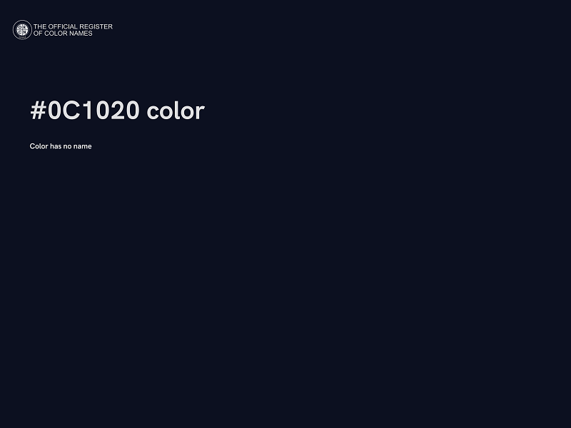 #0C1020 color image