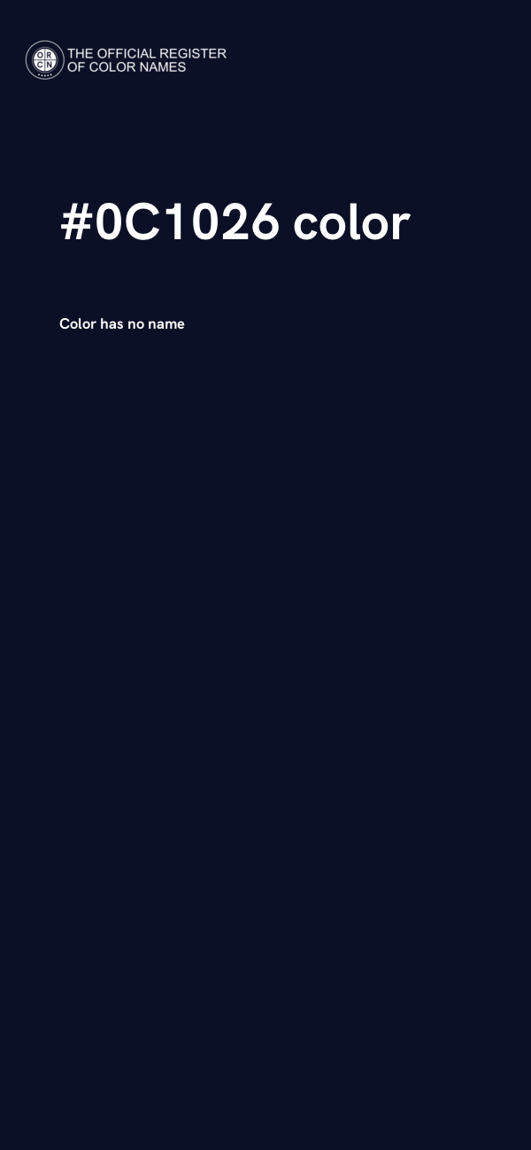 #0C1026 color image