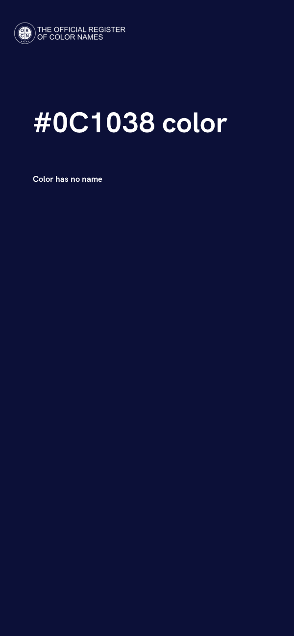 #0C1038 color image