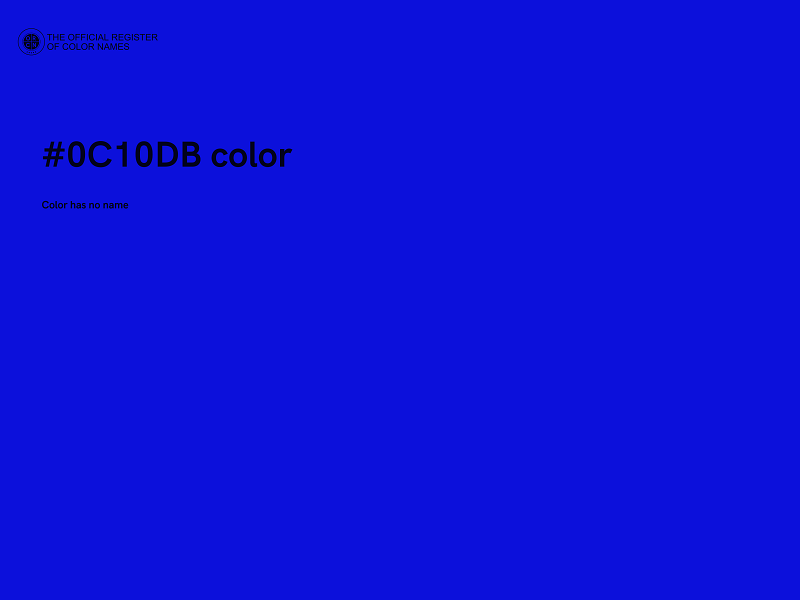 #0C10DB color image