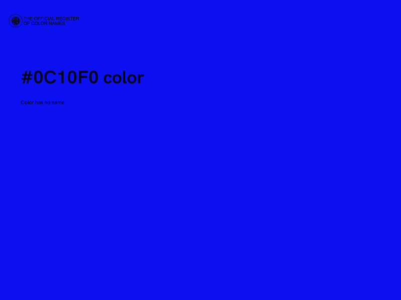 #0C10F0 color image