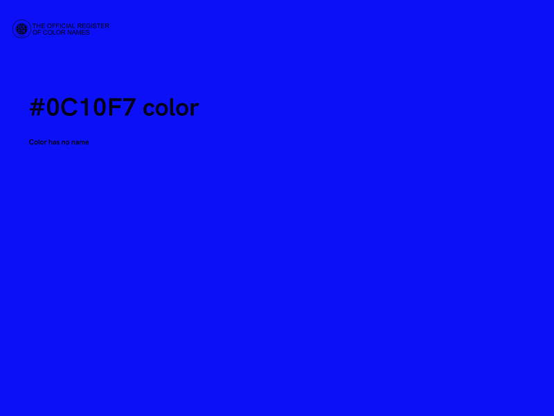 #0C10F7 color image