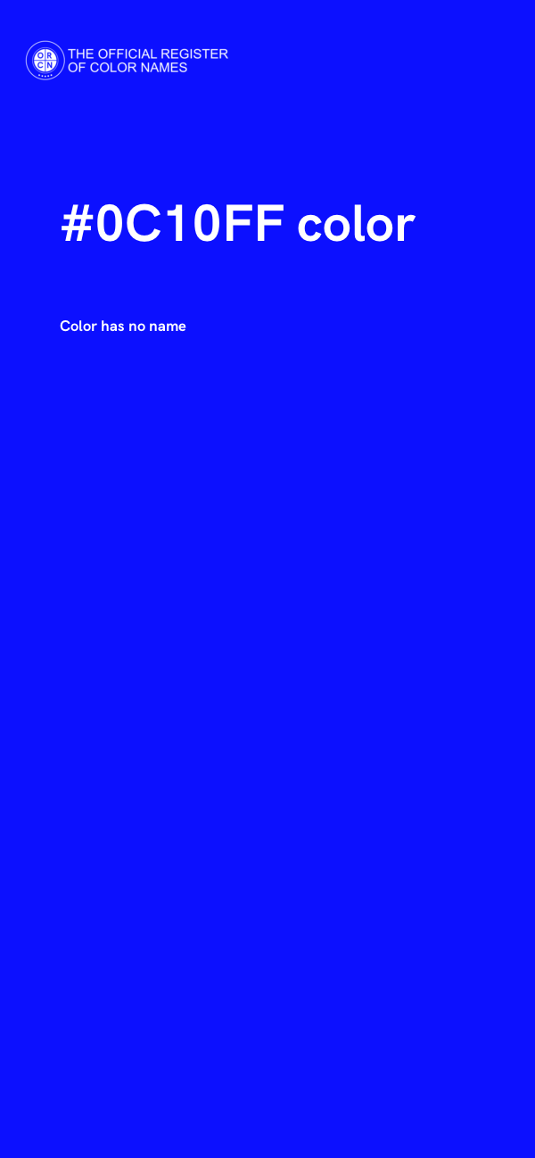 #0C10FF color image