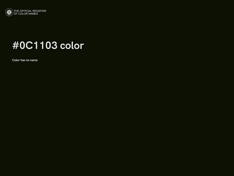 #0C1103 color image