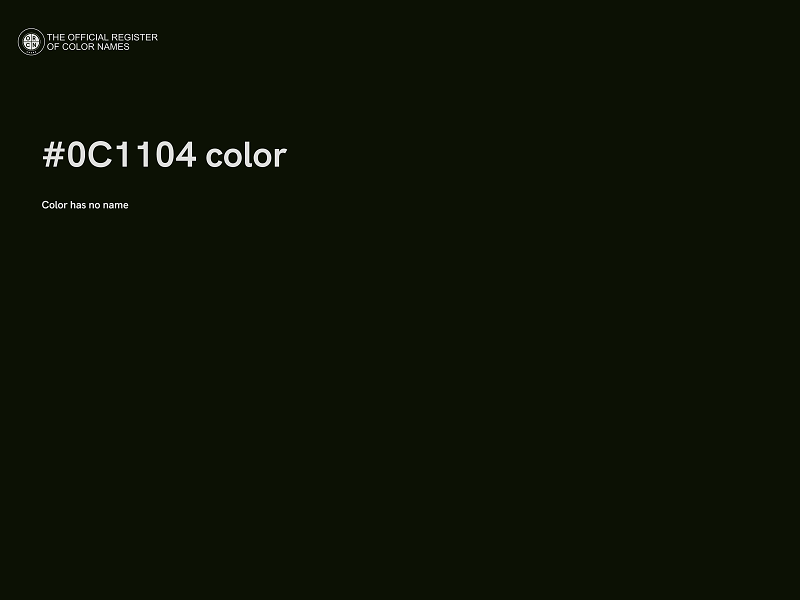 #0C1104 color image