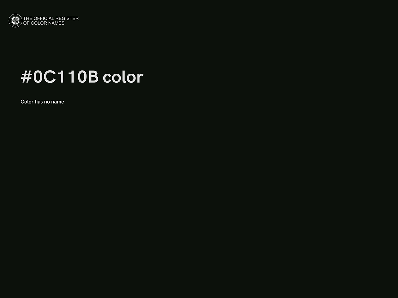 #0C110B color image