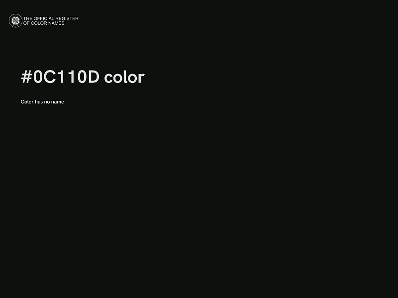 #0C110D color image