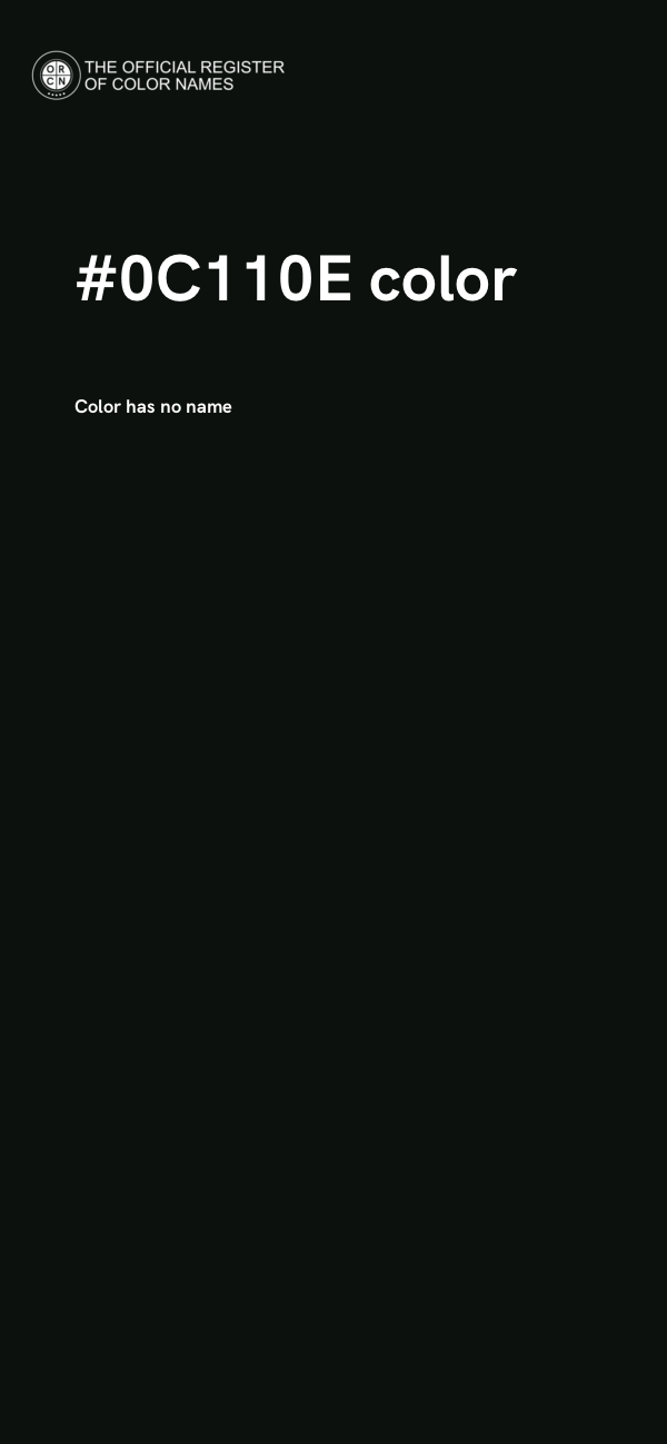 #0C110E color image