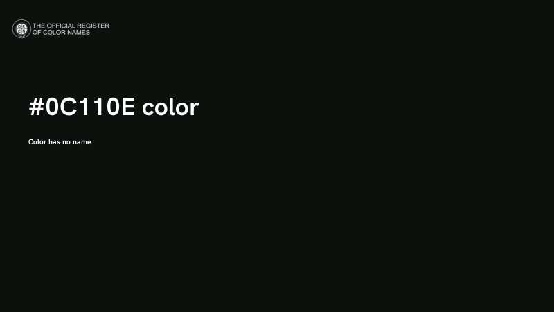 #0C110E color image