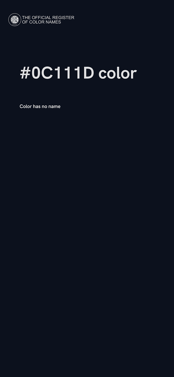 #0C111D color image