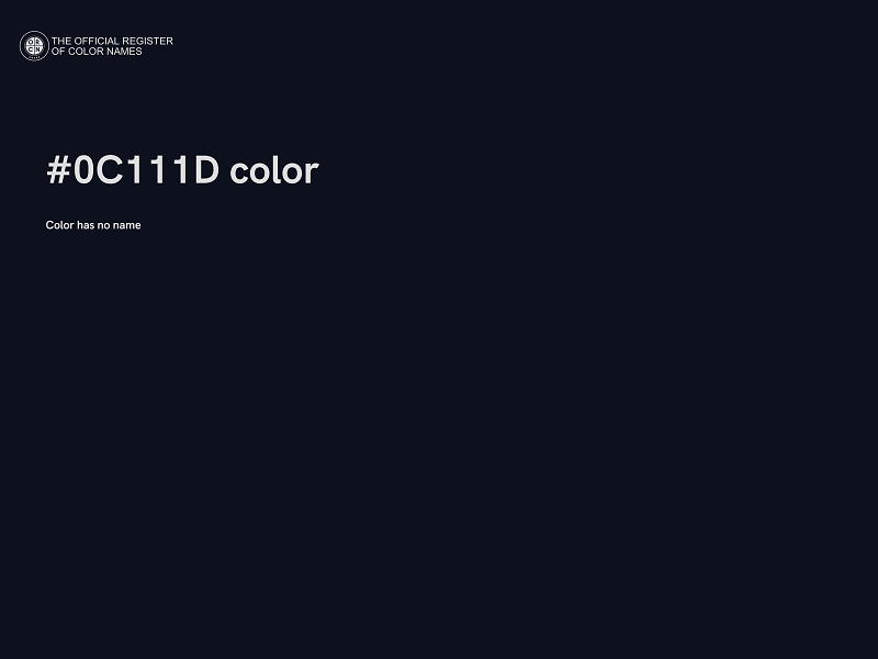 #0C111D color image
