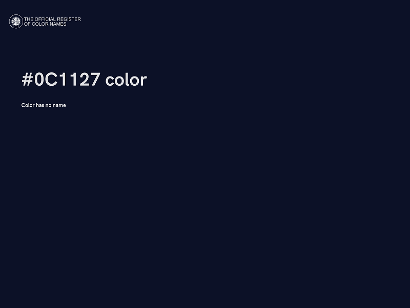#0C1127 color image